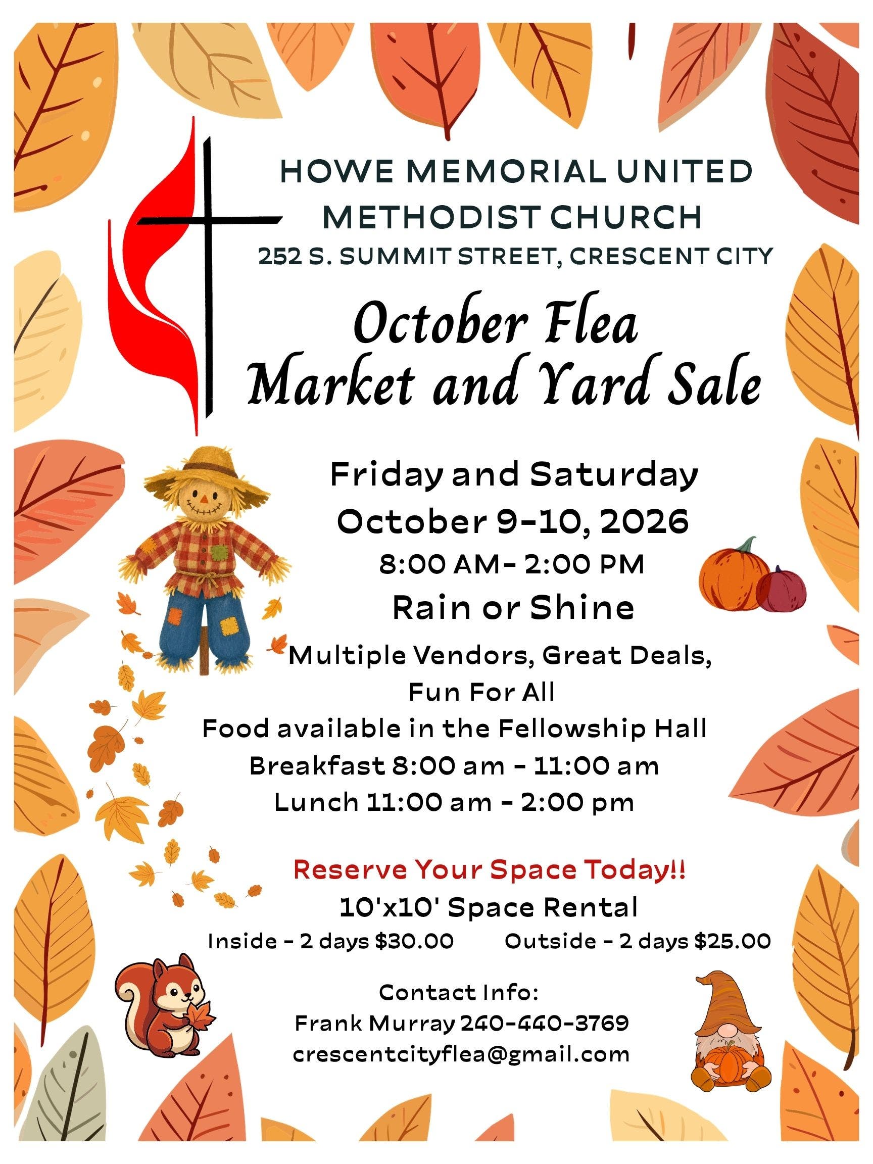 October Flea Market And Yard Sale