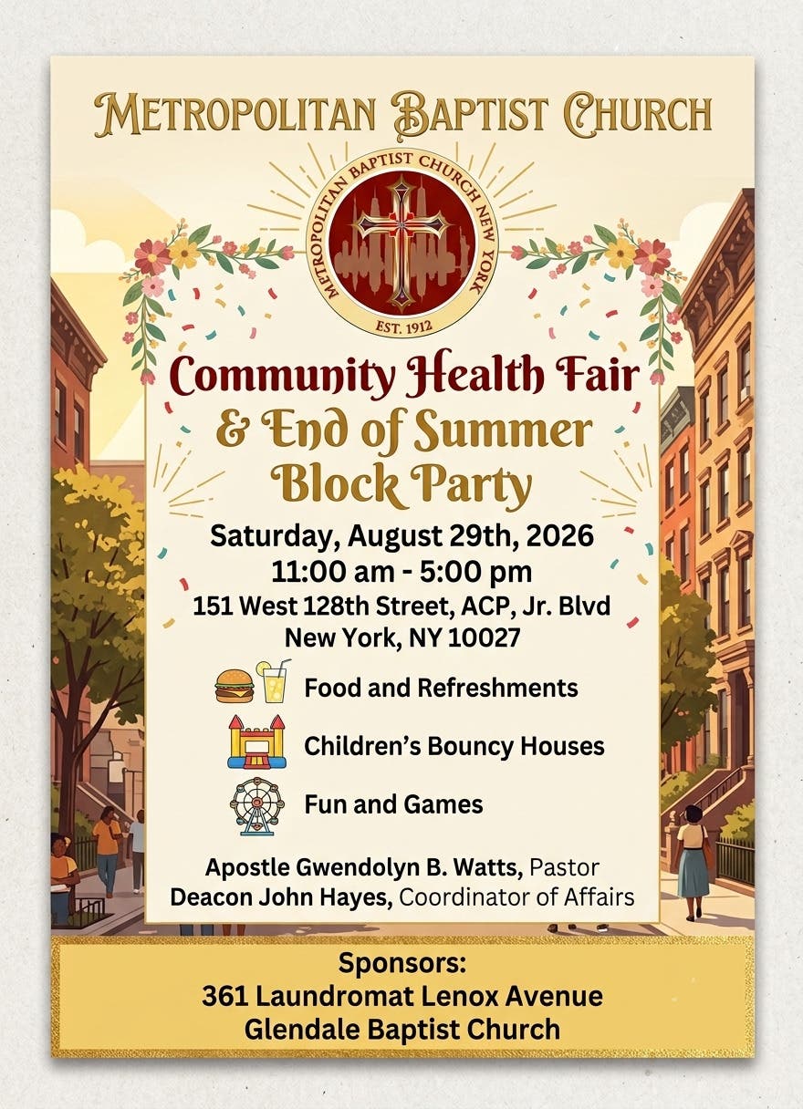 Community Health Fair & End of Summer Block Party