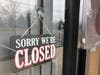 A business with a closed sign on Christmas day in Hillsborough, NJ