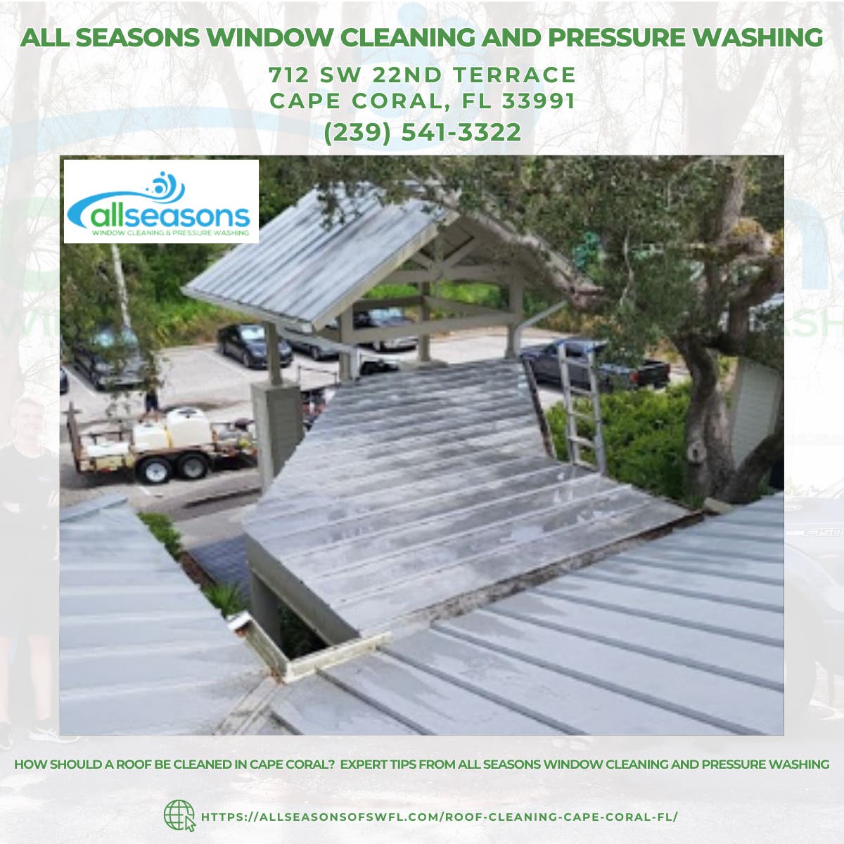 How Should a Roof Be Cleaned in Cape Coral? Expert Tips From All Seasons Window Cleaning and Pressur