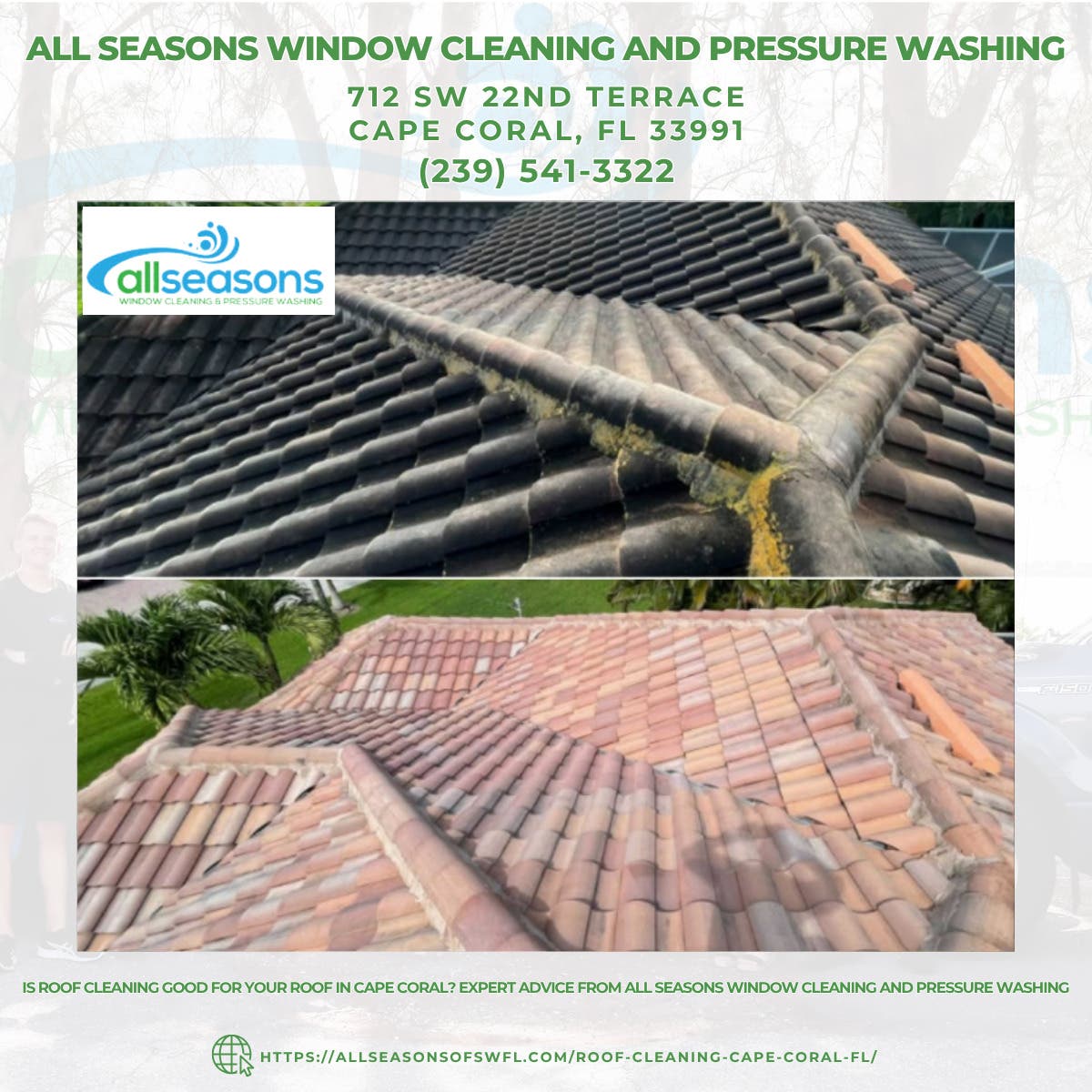 Is Roof Cleaning Good for Your Roof in Cape Coral? Expert Advice From All Seasons Window Cleaning an
