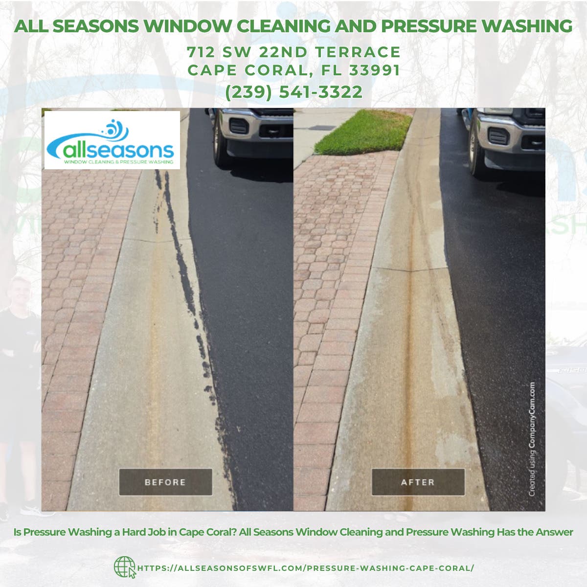 Is Pressure Washing a Hard Job in Cape Coral? All Seasons Window Cleaning and Pressure Washing Has t
