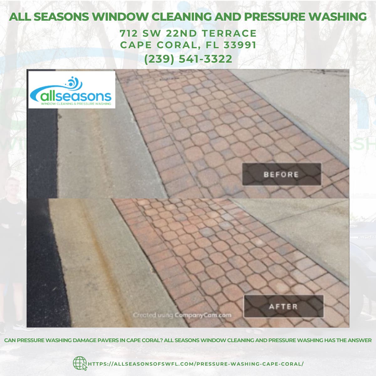 Can Pressure Washing Damage Pavers in Cape Coral? All Seasons Window Cleaning and Pressure Washing H