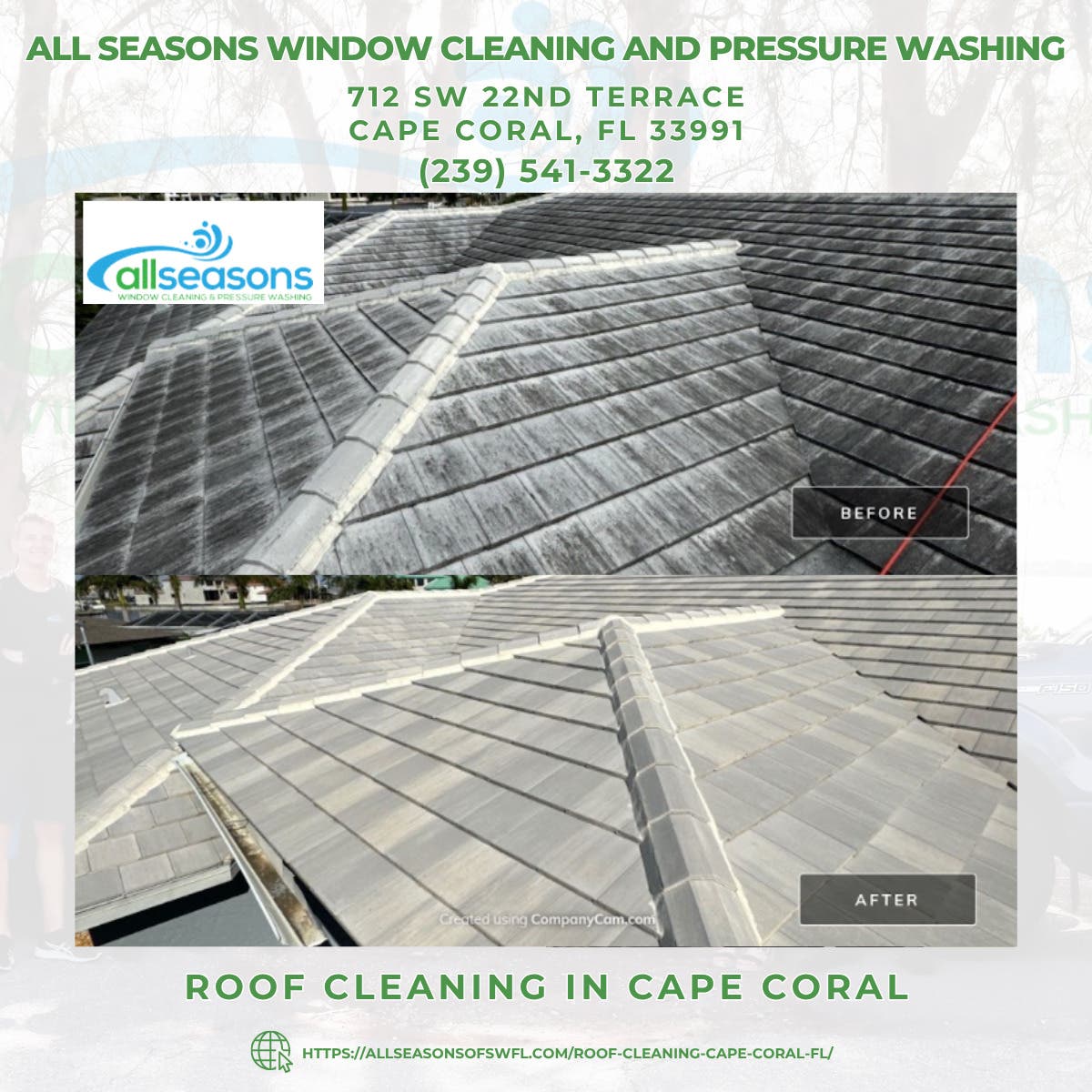 Roof Cleaning in Cape Coral - All Seasons Window Cleaning and Pressure Washing