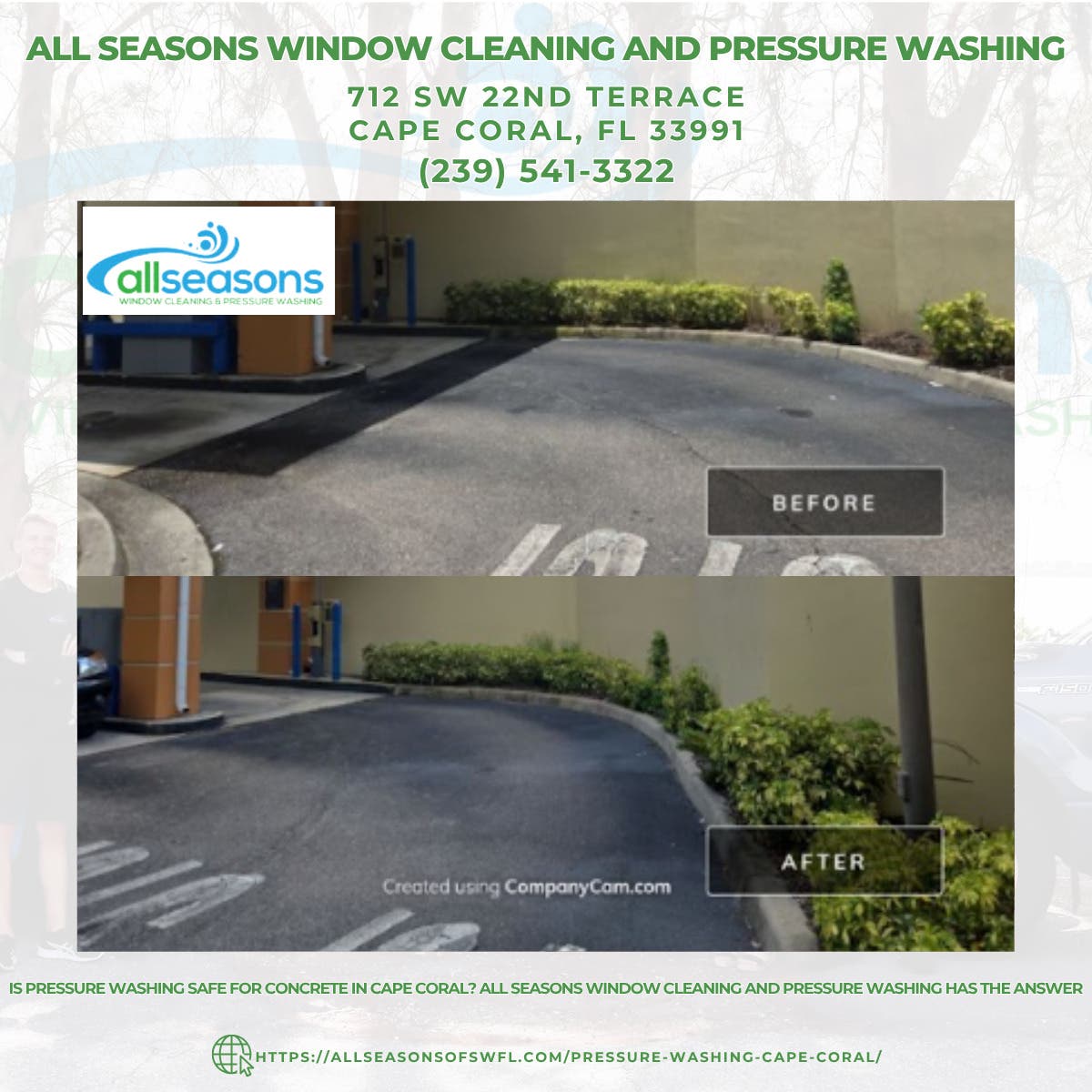 Is Pressure Washing Safe for Concrete in Cape Coral? All Seasons Window Cleaning and Pressure Washin
