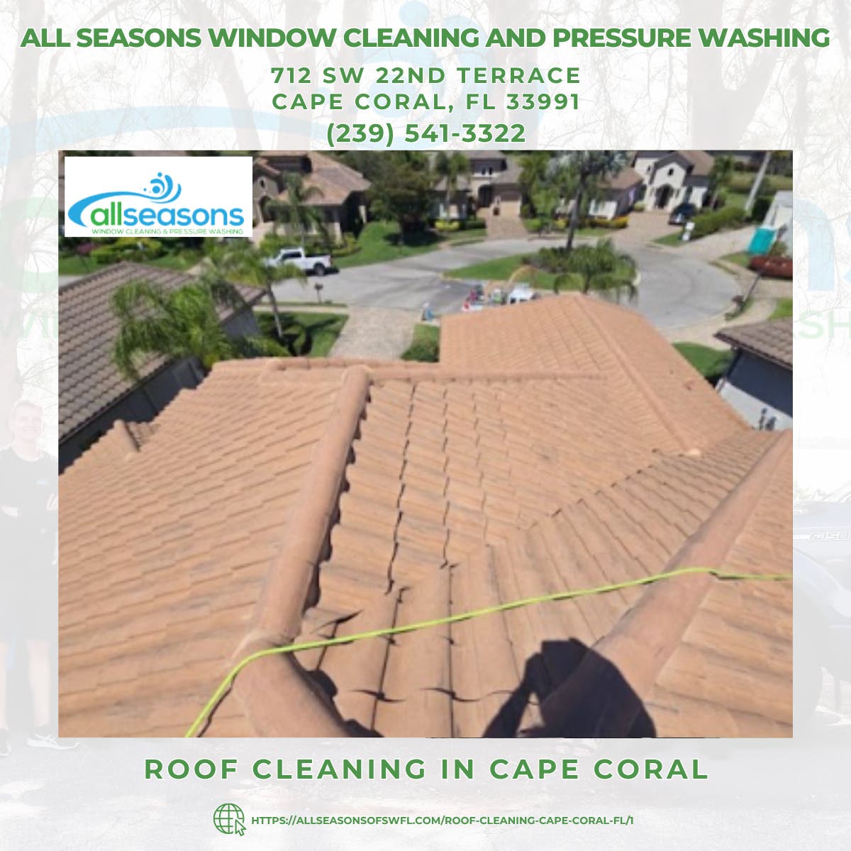 Roof Cleaning in Cape Coral - All Seasons Window Cleaning and Pressure Washing