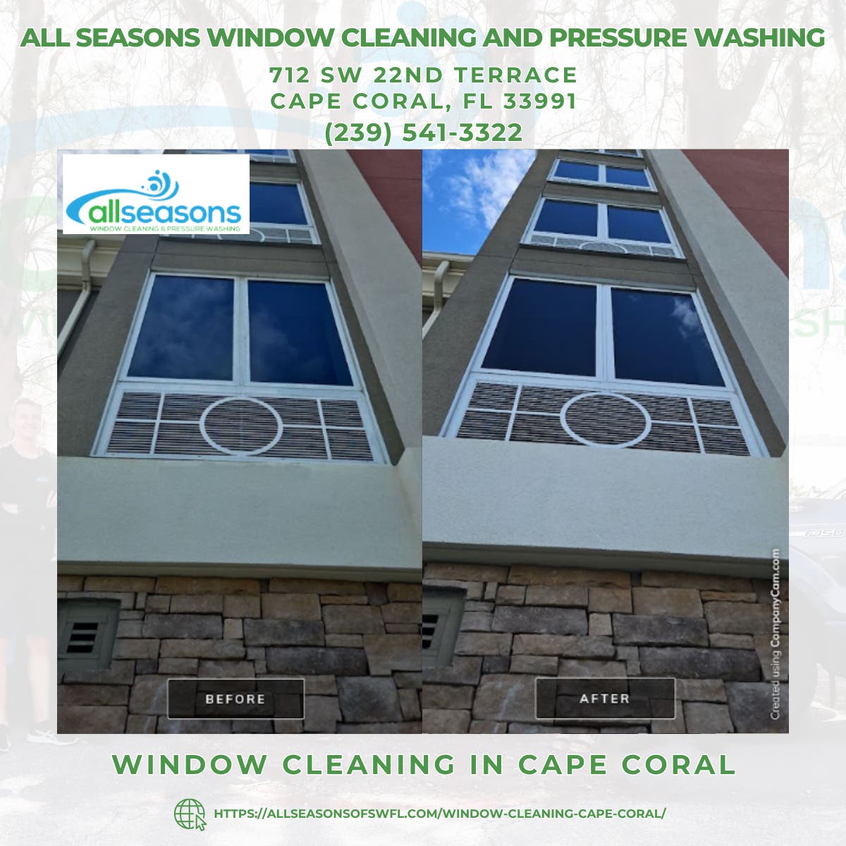 Window Cleaning in Cape Coral - All Seasons Window Cleaning and Pressure Washing