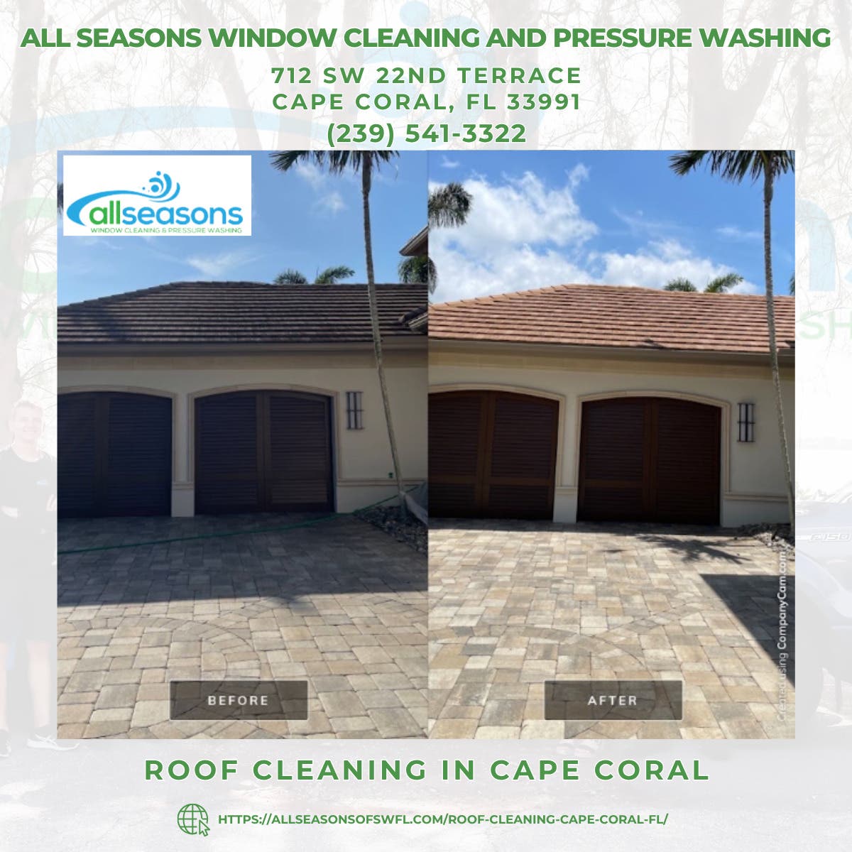 Roof Cleaning in Cape Coral - All Seasons Window Cleaning and Pressure Washing