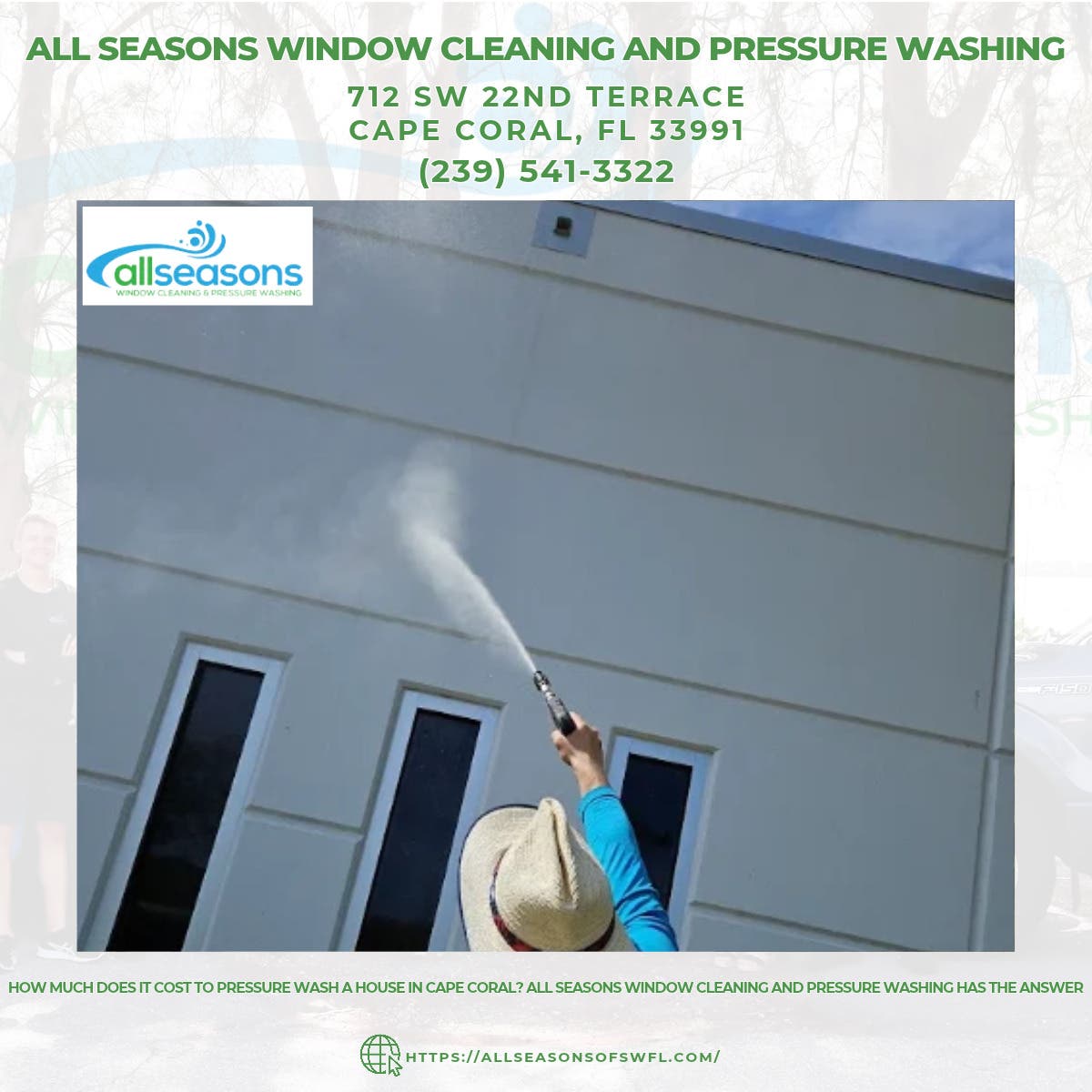 How Much Does It Cost to Pressure Wash a House in Cape Coral? All Seasons Window Cleaning and Pressu