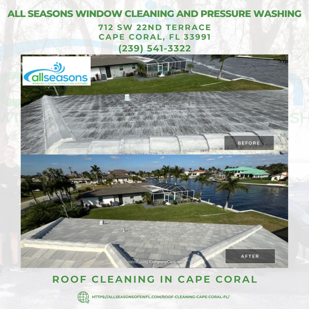 Roof Cleaning in Cape Coral - All Seasons Window Cleaning and Pressure Washing