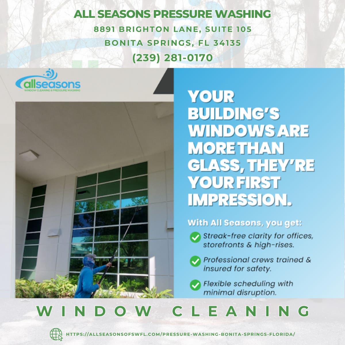 Window Cleaning in Bonita Sprigs - All Seasons Pressure Washing