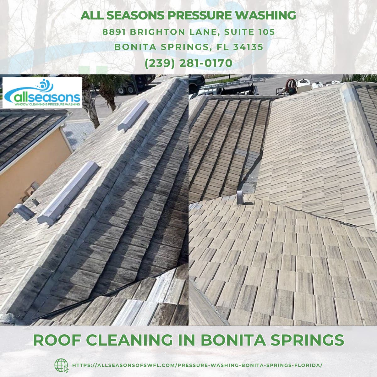 Roof Cleaning in Bonita Springs - All Seasons Pressure Washing