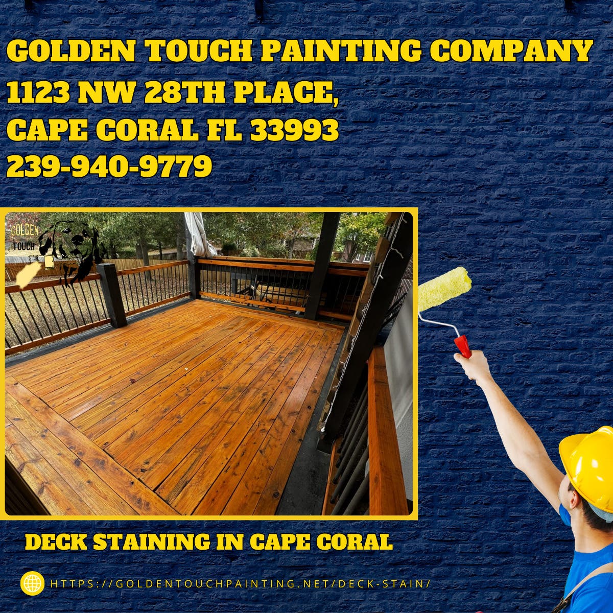 Deck Staining in Cape Coral - Golden Touch Painting Company
