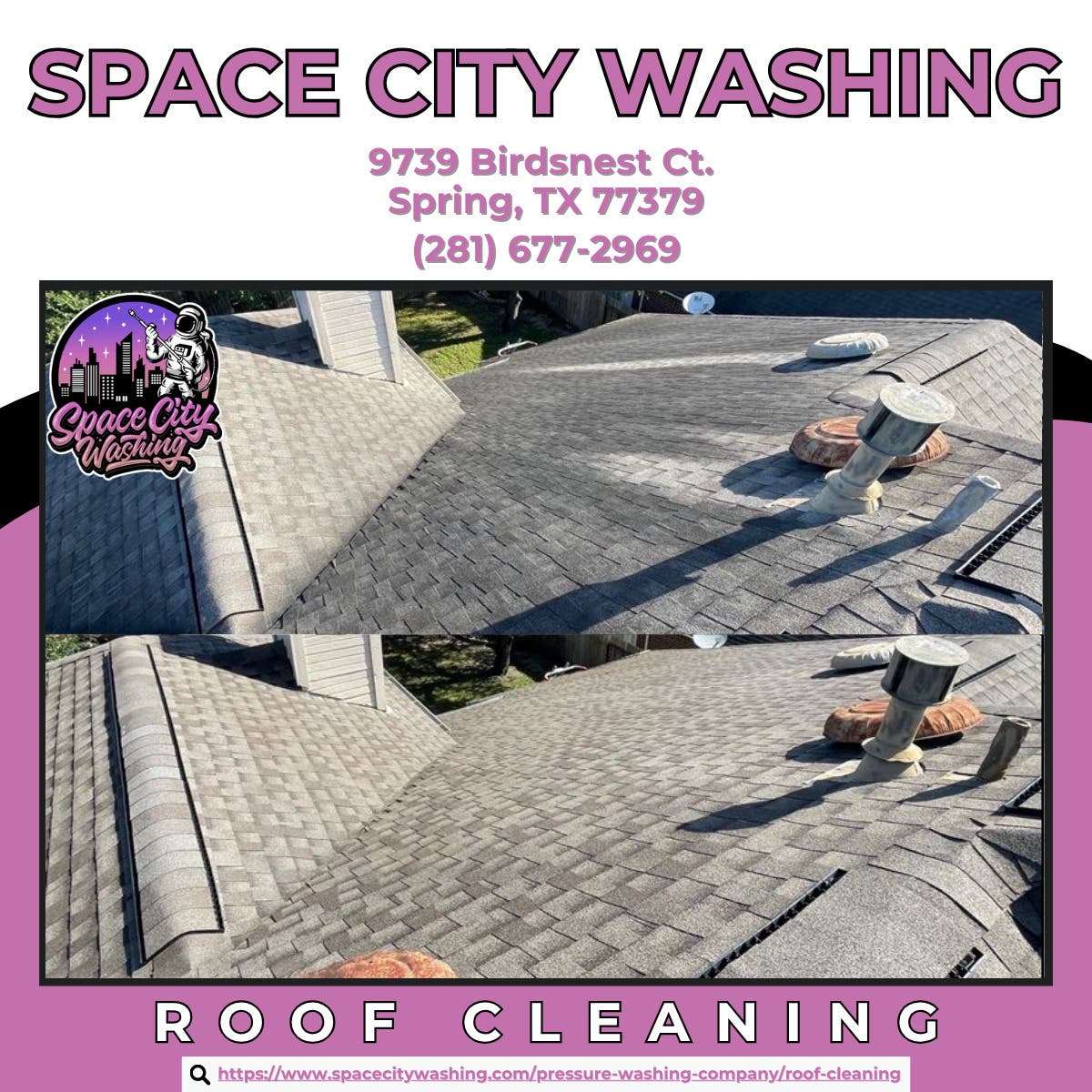 Roof Cleaning in Spring - Space City Washing