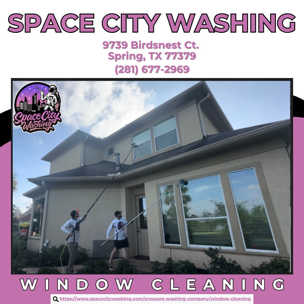Window Cleaning in Spring - Space City Washing