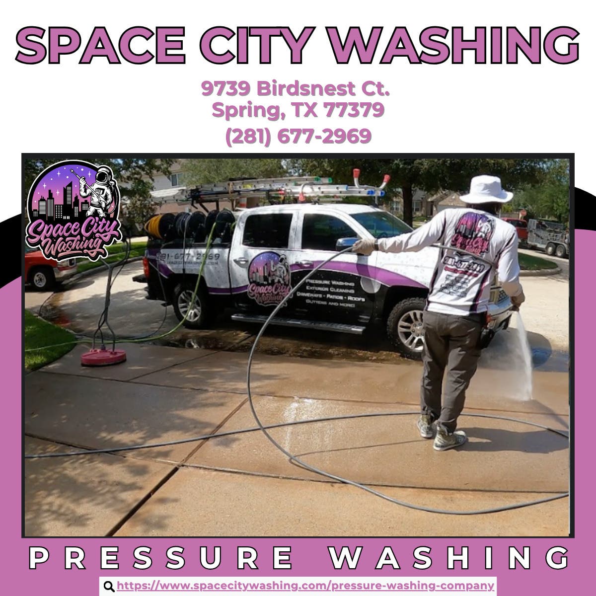 Pressure Washing in Spring - Space City Washing