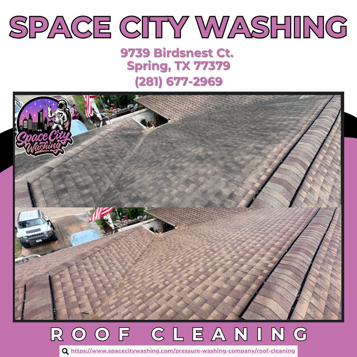 Roof Cleaning in Spring - Space City Washing
