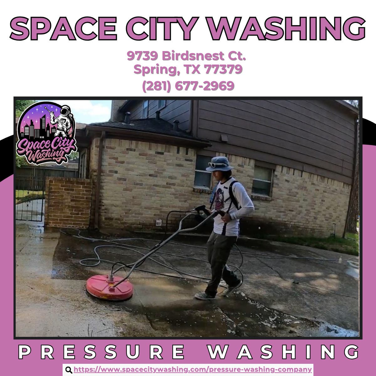 Pressure Washing in Spring - Space City Washing