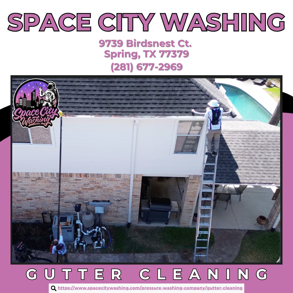 Gutter Cleaning in Spring - Space City Washing