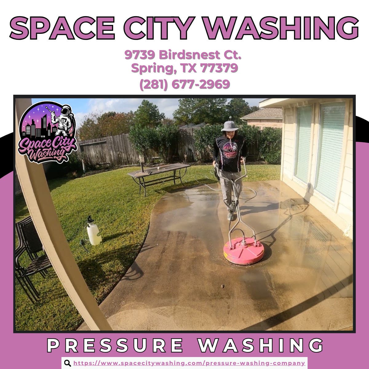 Pressure Washing in Spring - Space City Washing