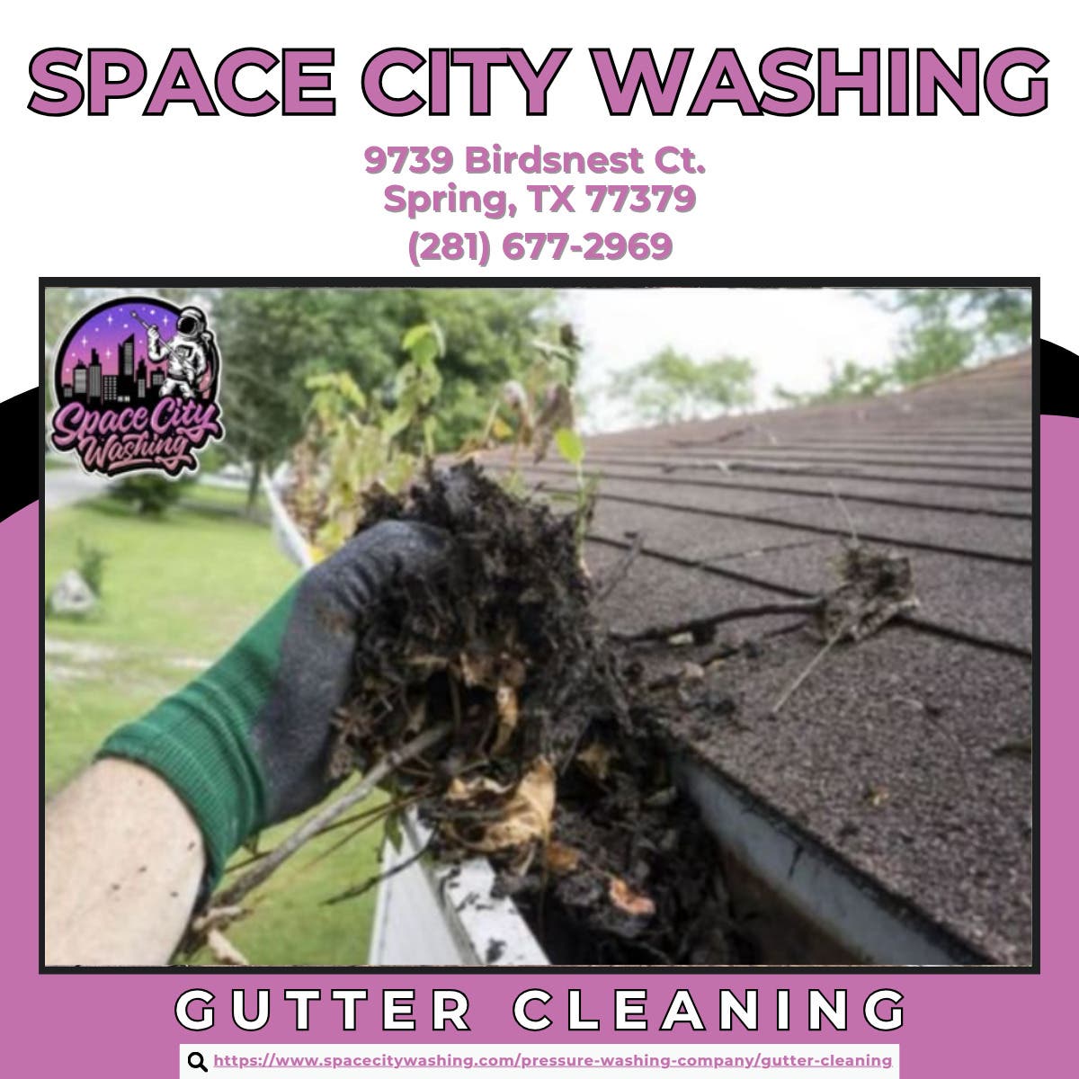 Gutter Cleaning in Spring - Space City Washing