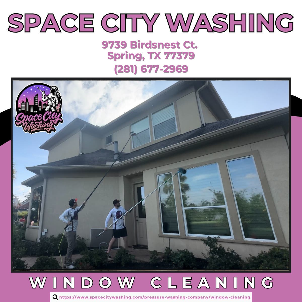 Window Cleaning in Spring - Space City Washing