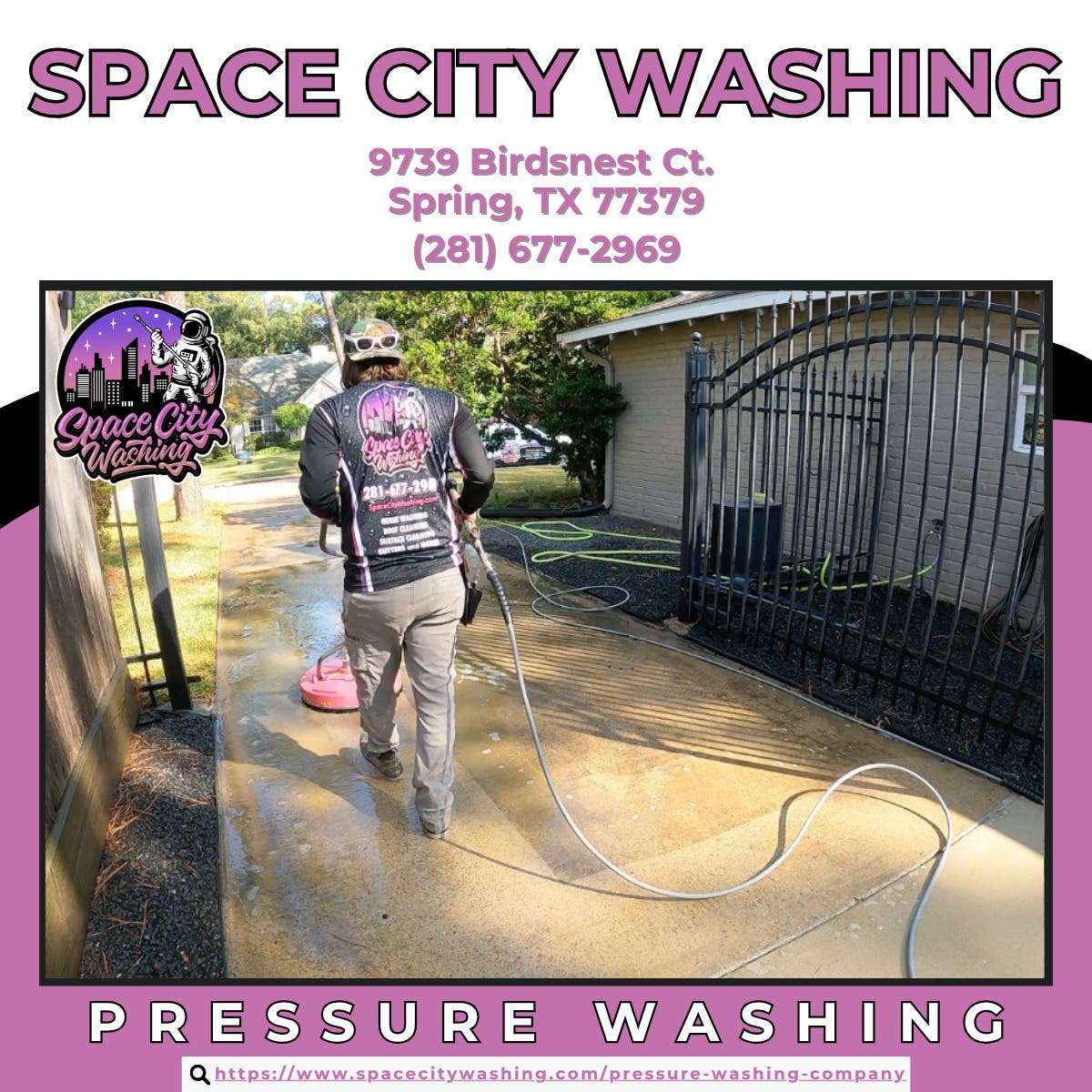 Pressure Washing in Spring - Space City Washing