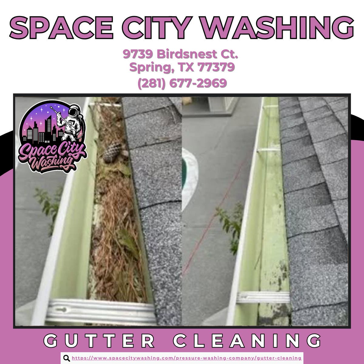 Gutter Cleaning in Spring - Space City Washing