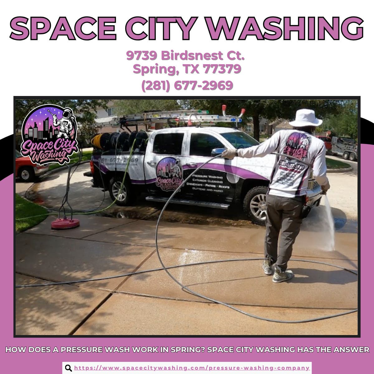 How Does a Pressure Wash Work in Spring? Space City Washing Has the Answer