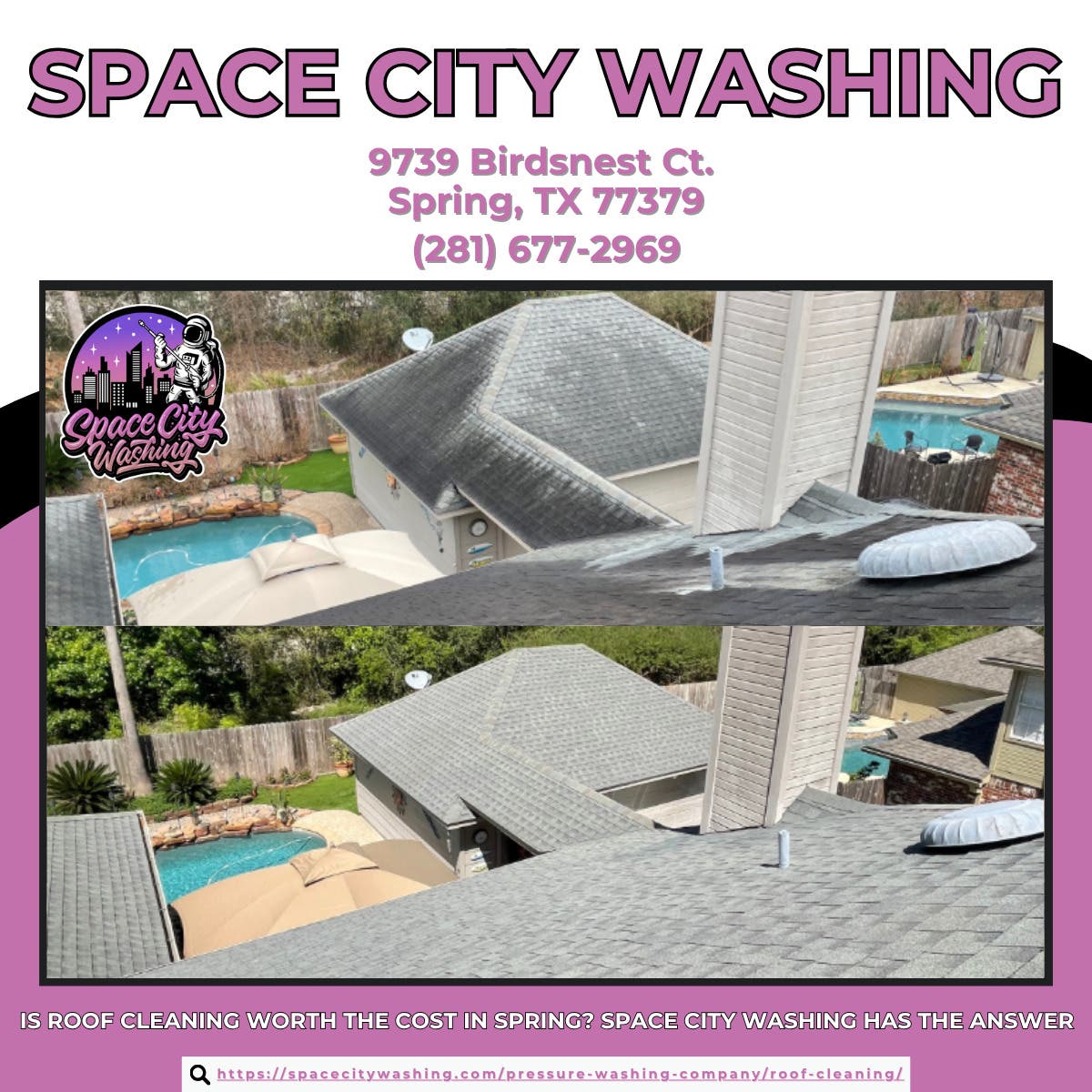 Is Roof Cleaning Worth the Cost in Spring? Space City Washing Has the Answer