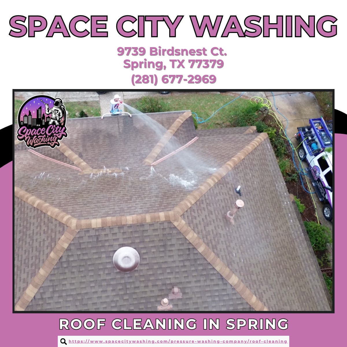 Roof Cleaning in Spring - Space City Washing