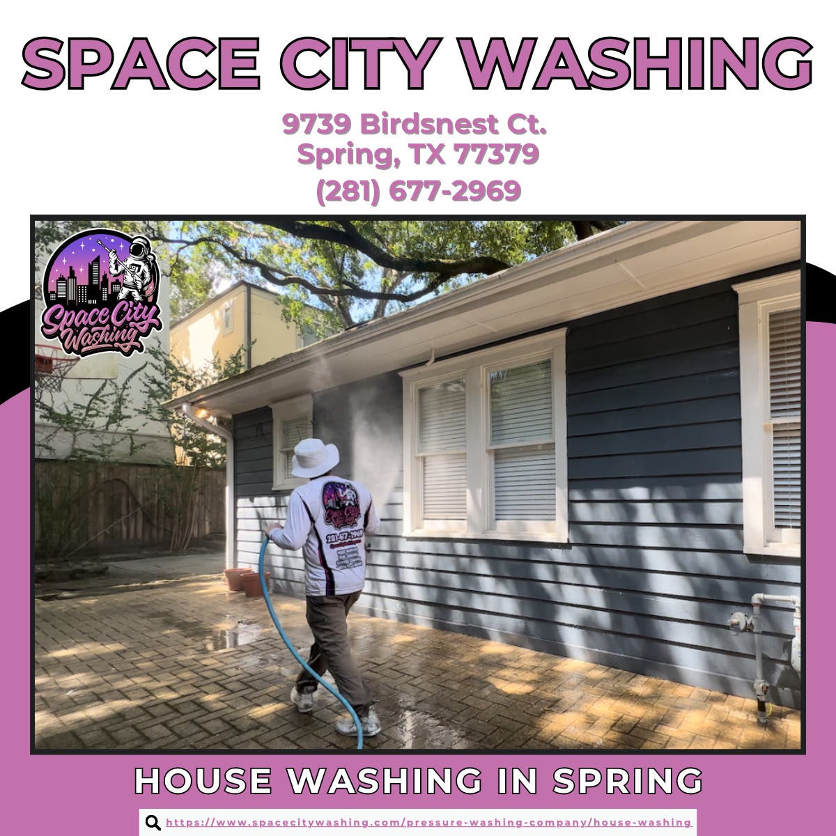 House Washing in Spring - Space City Washing