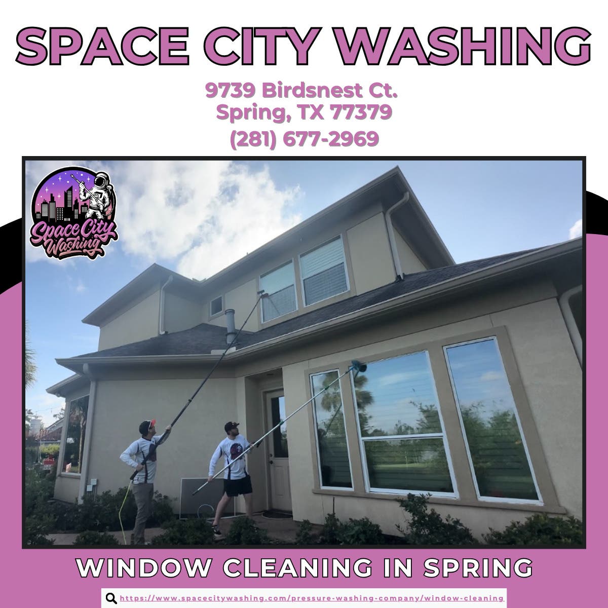 Window Cleaning in Spring - Space City Washing