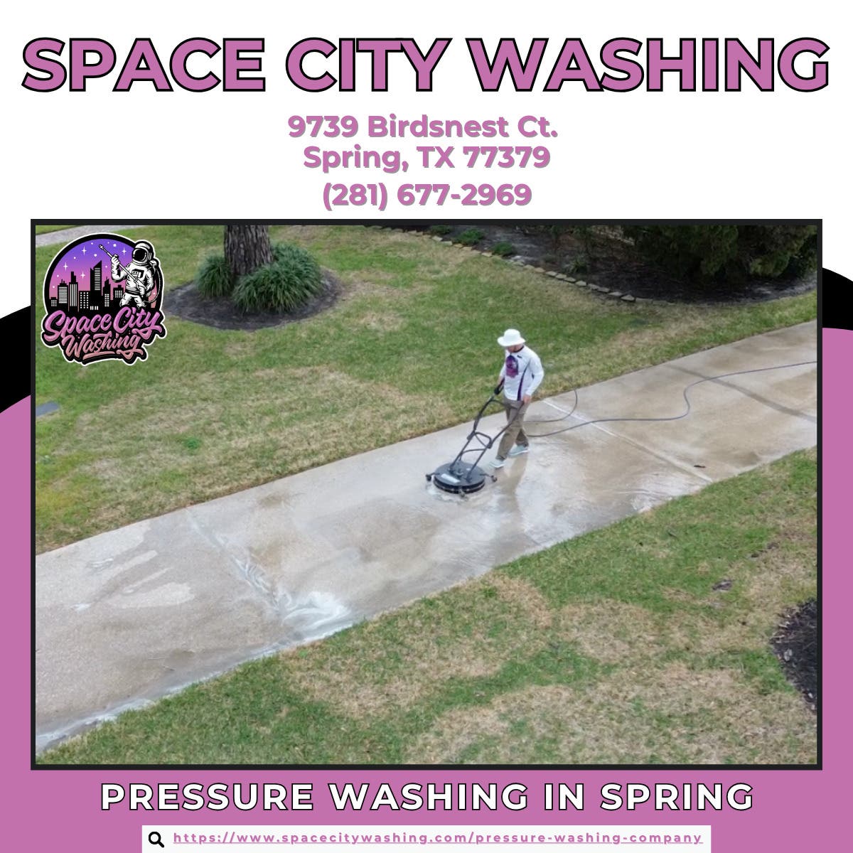 Pressure Washing in Spring - Space City Washing
