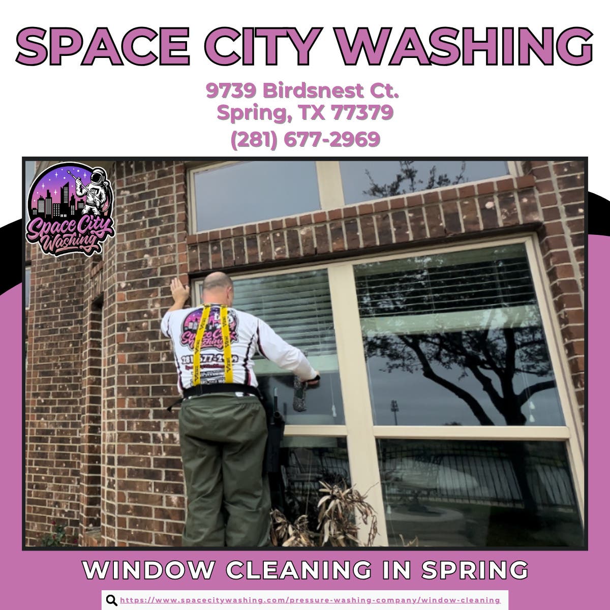 Window Cleaning in Spring - Space City Washing