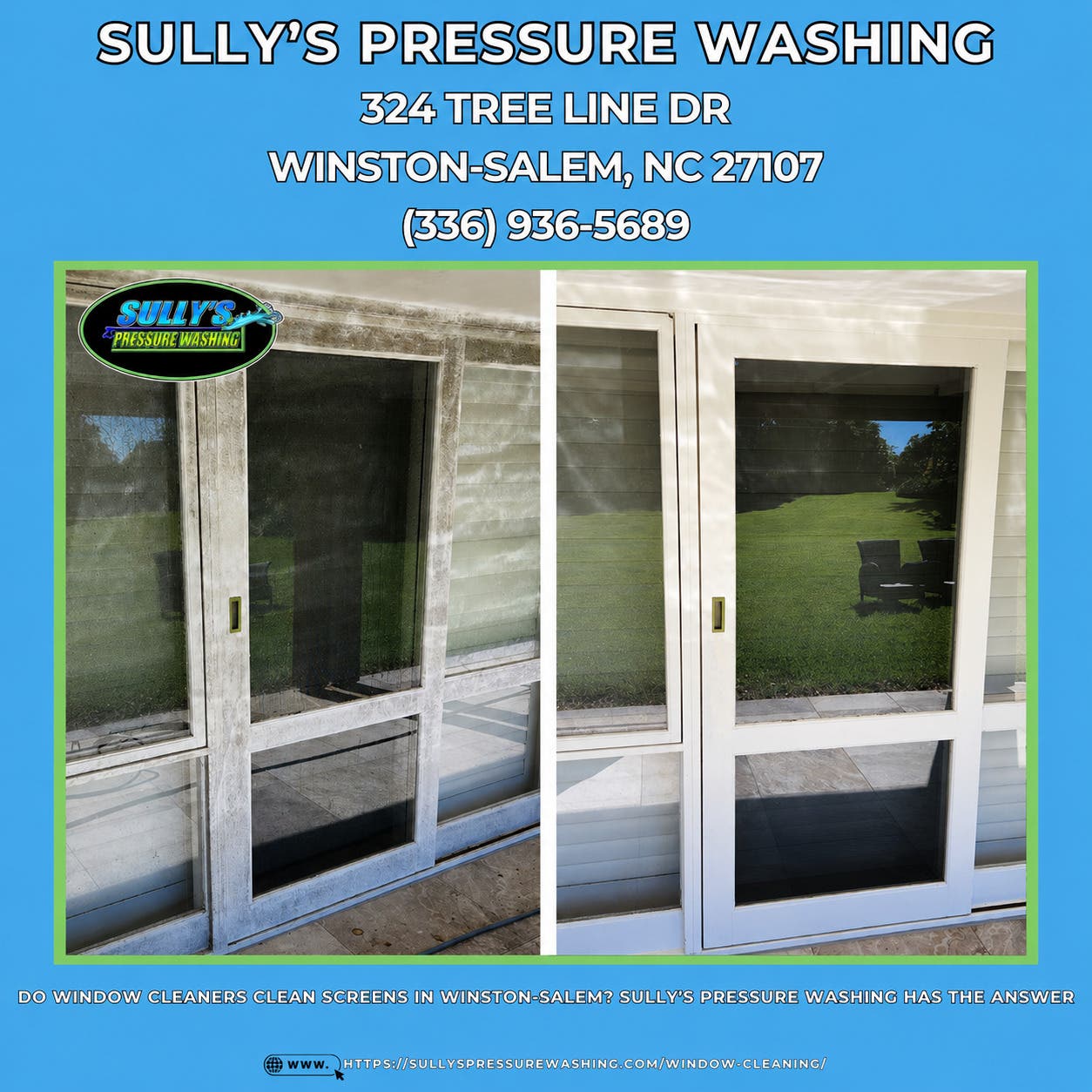 Do Window Cleaners Clean Screens in Winston-Salem? Sully's Pressure Washing Has the Answer