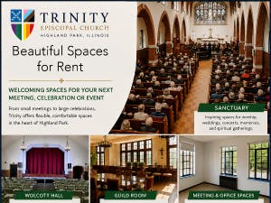 Available rental spaces for your next event at Trinity Church