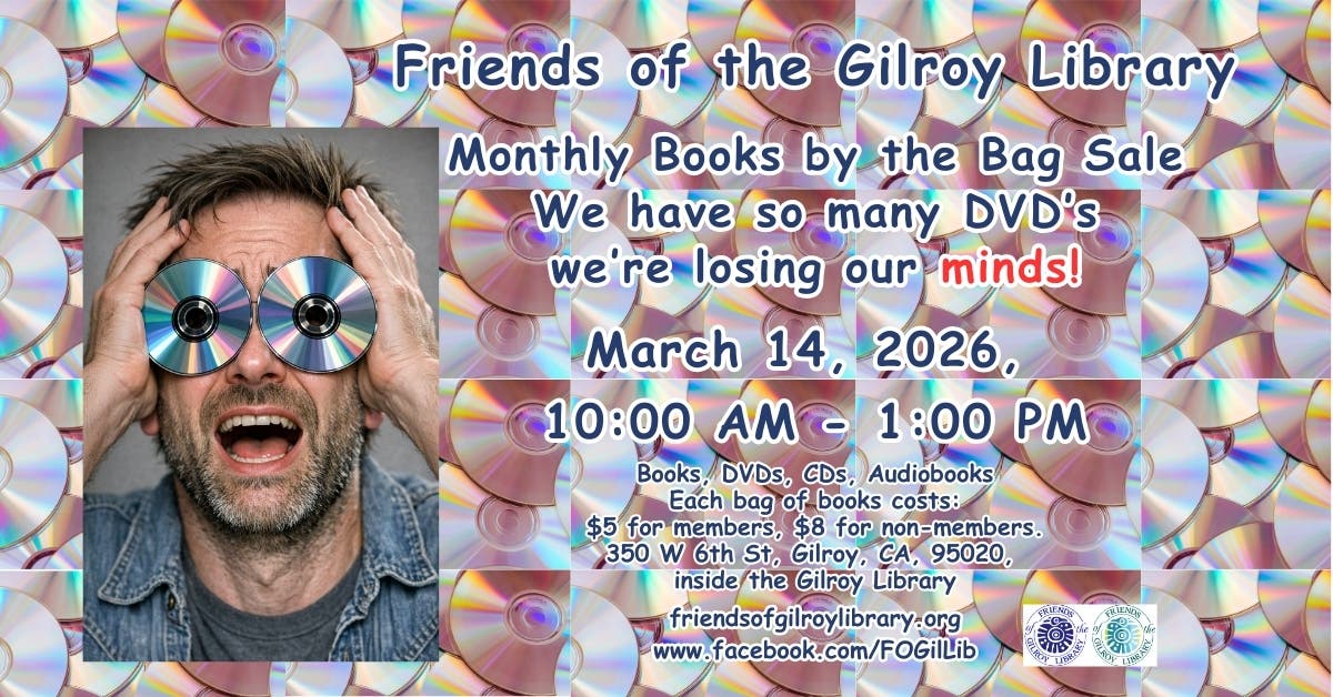 Friends of the Gilroy Library MARCH Book sale