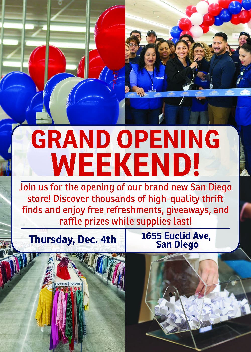 Red, White & Blue Thrift Grand Opening