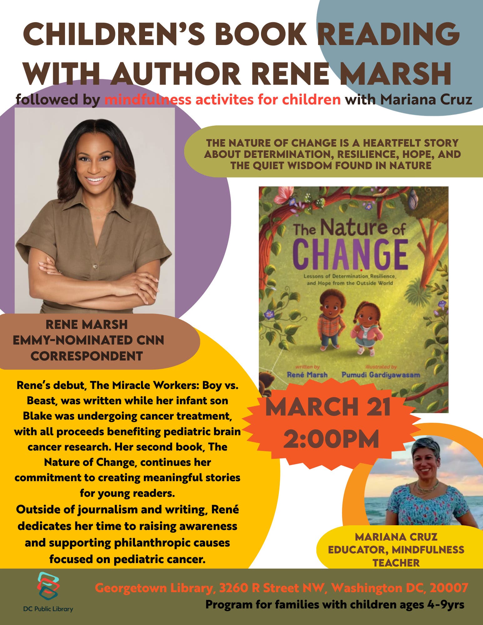 Children's Book Reading with Author Rene Marsh Followed by Mindfulness Activities with Mariana Cruz 