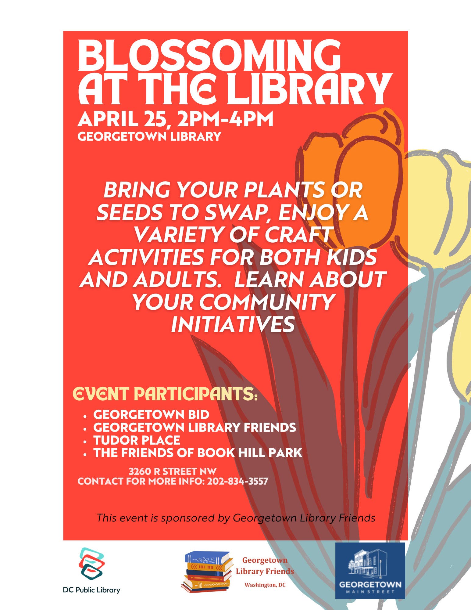 Blossoming at the Library, Free community event at the Georgetown Library 