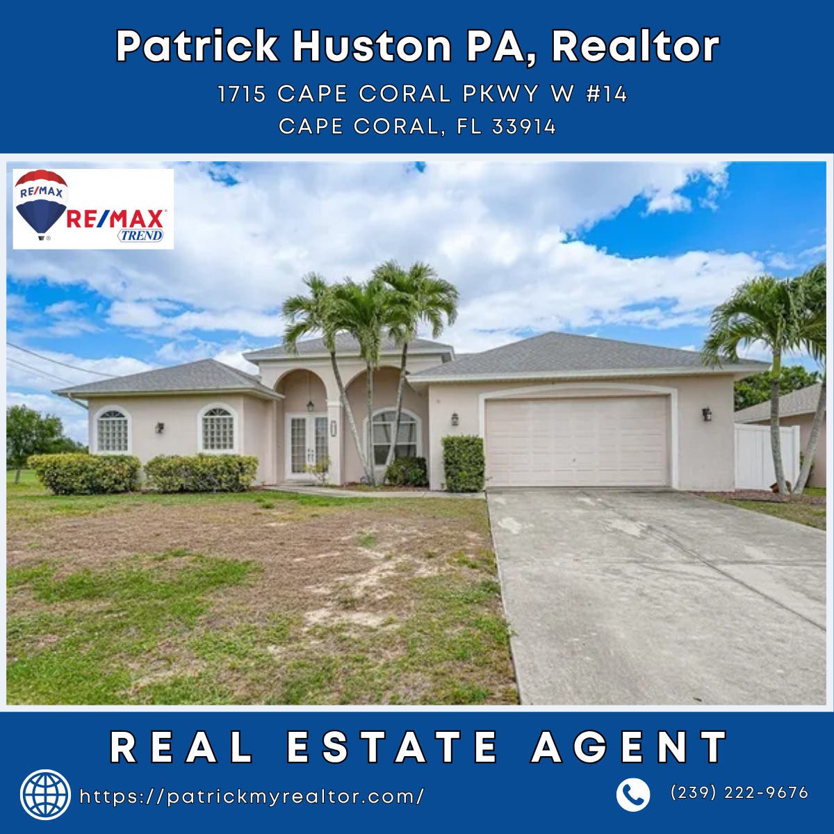 Real Estate Agent in Cape Coral - Patrick Huston PA, Realtor
