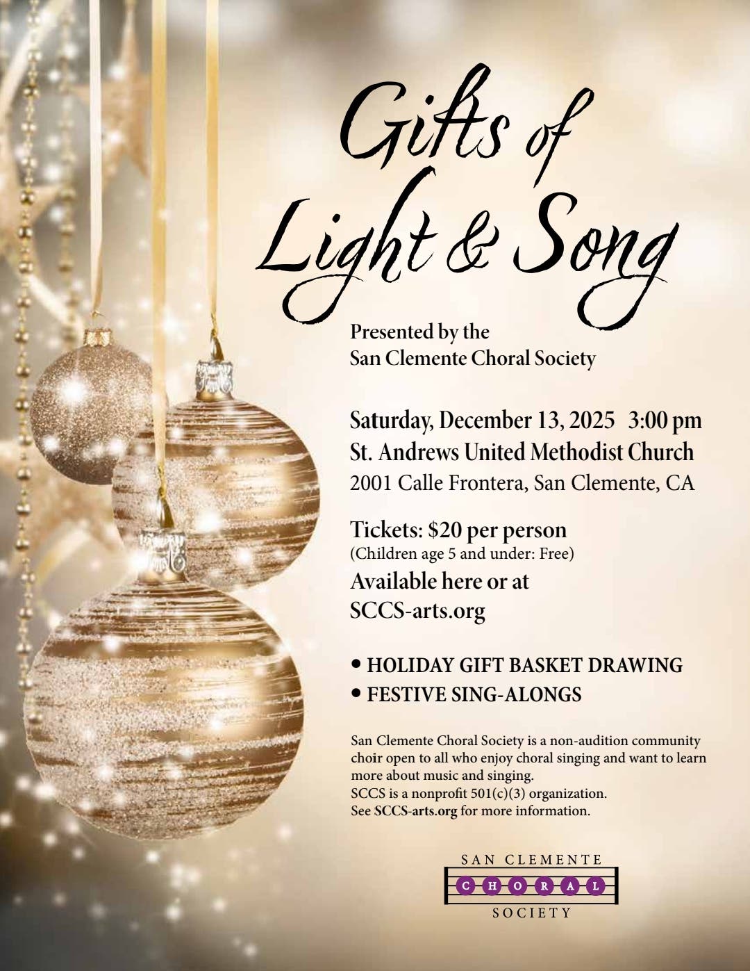 San Clemente Choral Society--Gifts of Light & Song