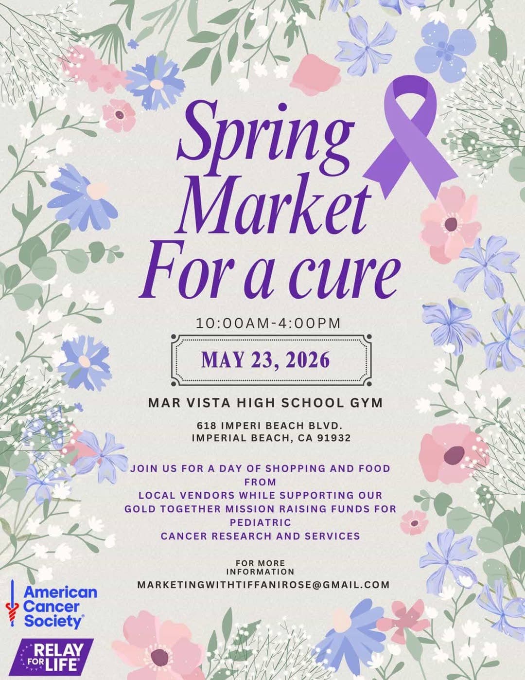 Spring Market For A Cure