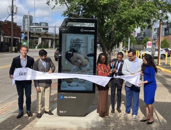The ribbon-cutting ceremony.
