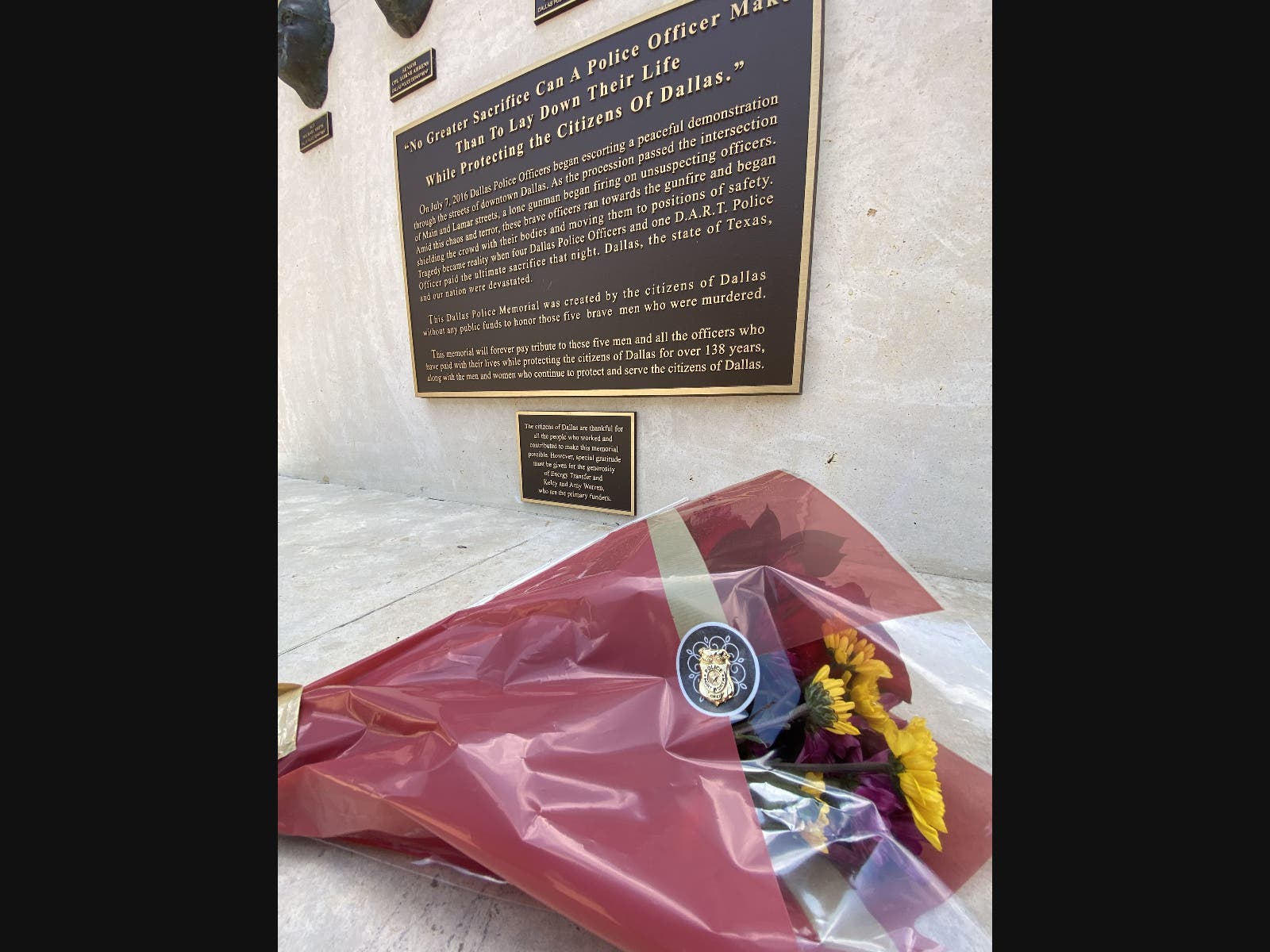 A memorial dedicated to the officers.