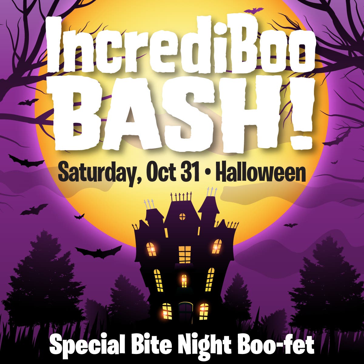Halloween Special Event – IncrediBoo Bash at John's!