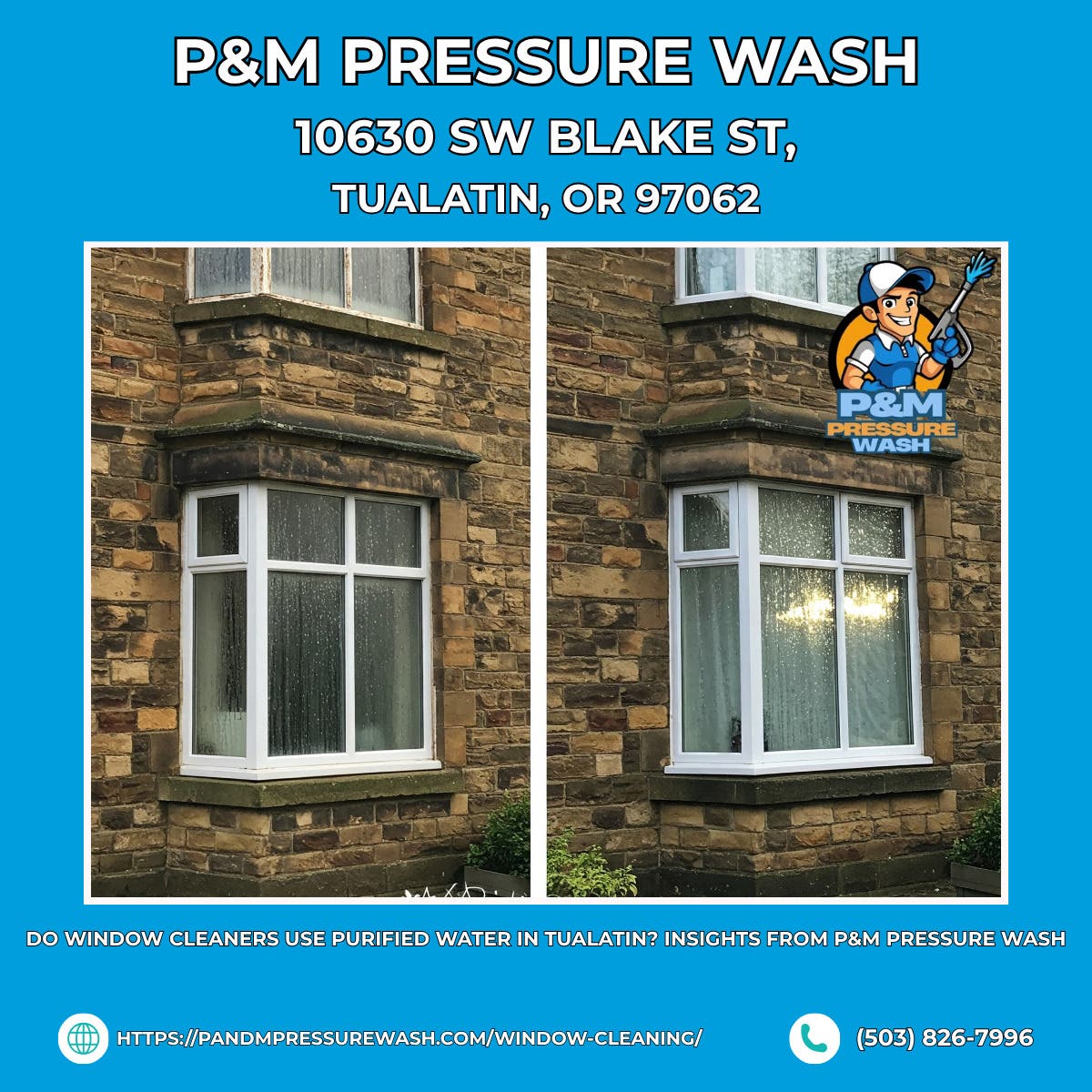 Do Window Cleaners Use Purified Water in Tualatin? Insights From P&M Pressure Wash