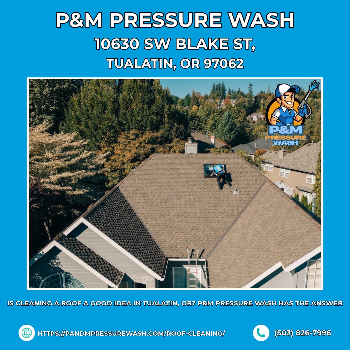 Is Cleaning a Roof a Good Idea in Tualatin, OR? P&M Pressure Wash Has the Answer