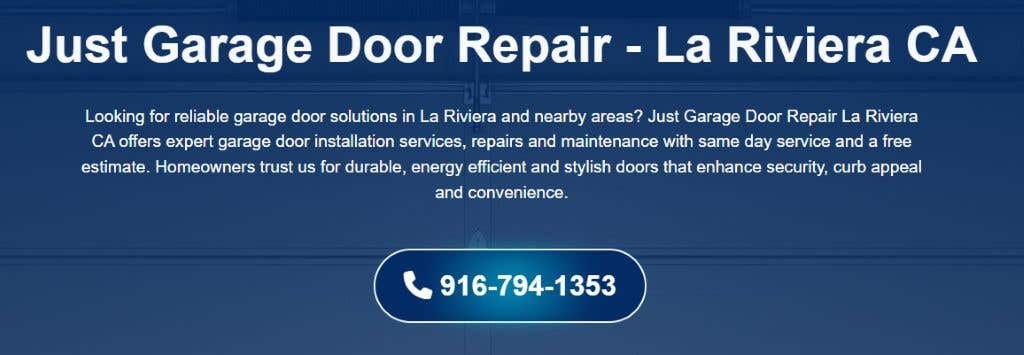 Just Garage Door Repair La Riviera CA